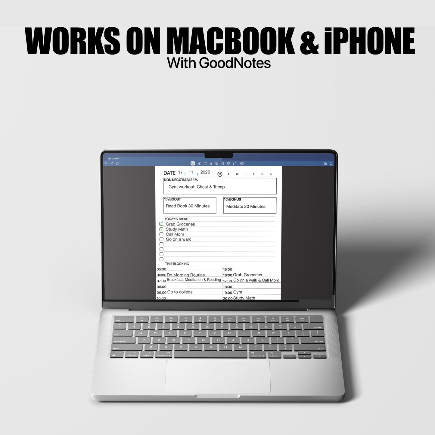The 1% Digital Diary Template